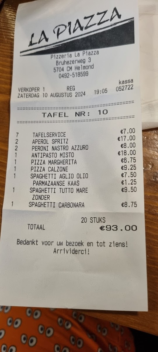 Menu - La Piazza - Italiaanse Trattoria photo 3
